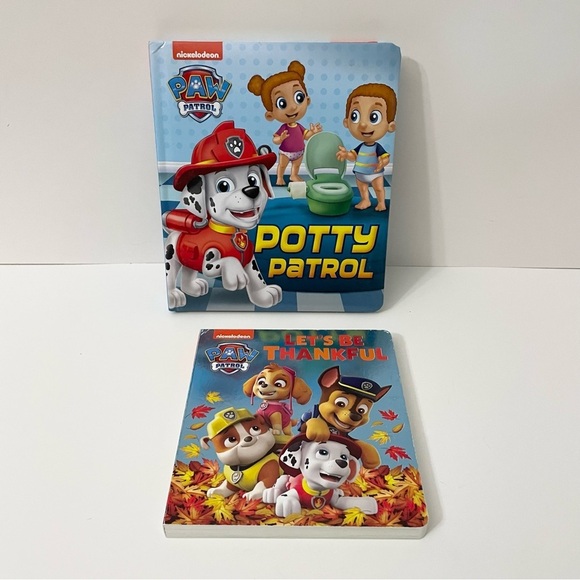 Paw Patrol Potty Patrol And Lets Be Thankful Lot of 2 Books - Picture 1 of 16